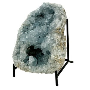 Celestite, Light Blue, Calming Crystal Cluster, Raw, Rough Freeform Stone from Madagascar (2 lbs. 10 oz.)