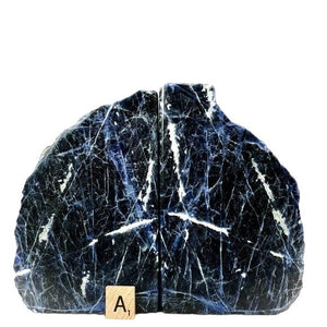 Solid Sodalite Bookends, Over 6 lbs. (A)