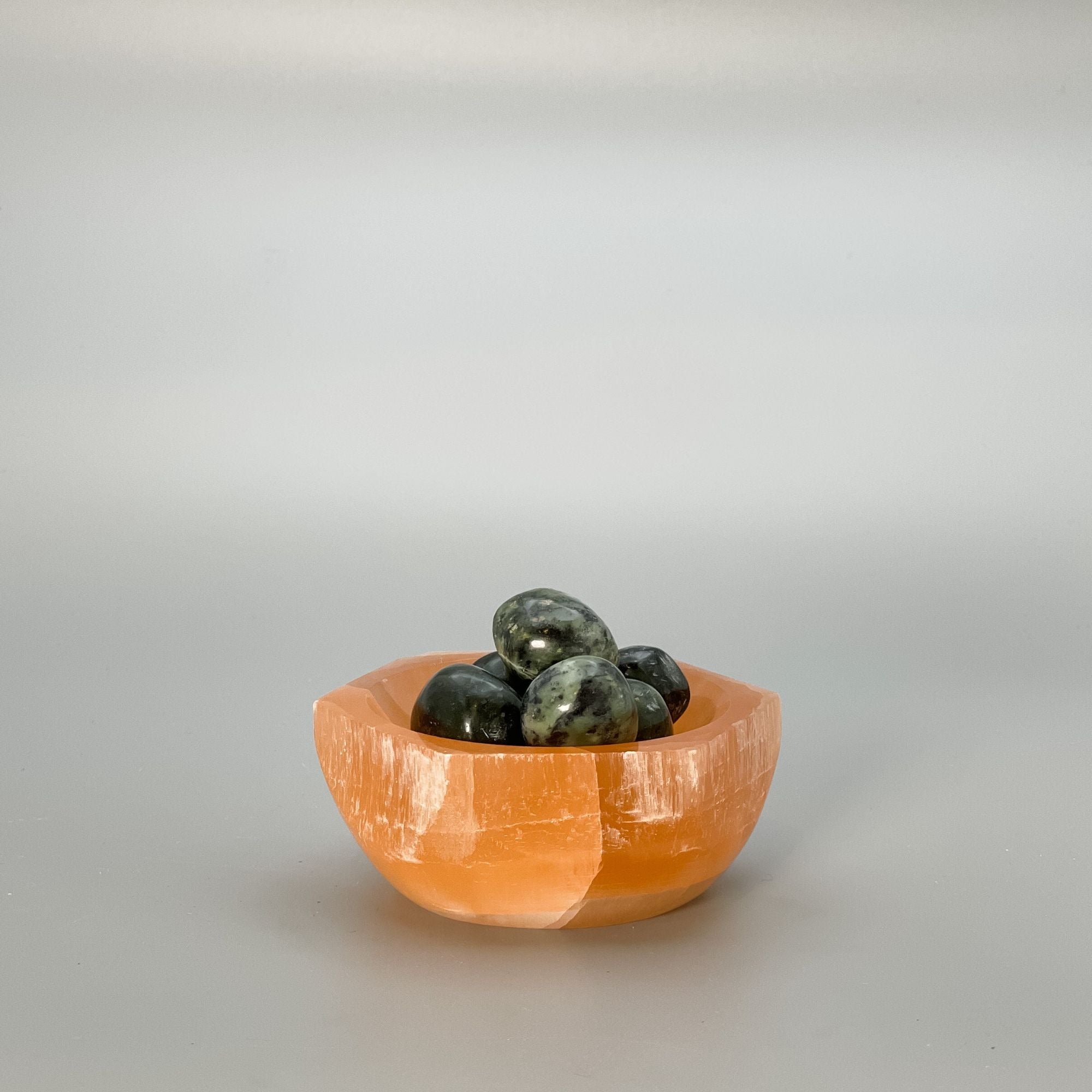 Orange Selenite, Hexagon Bowl