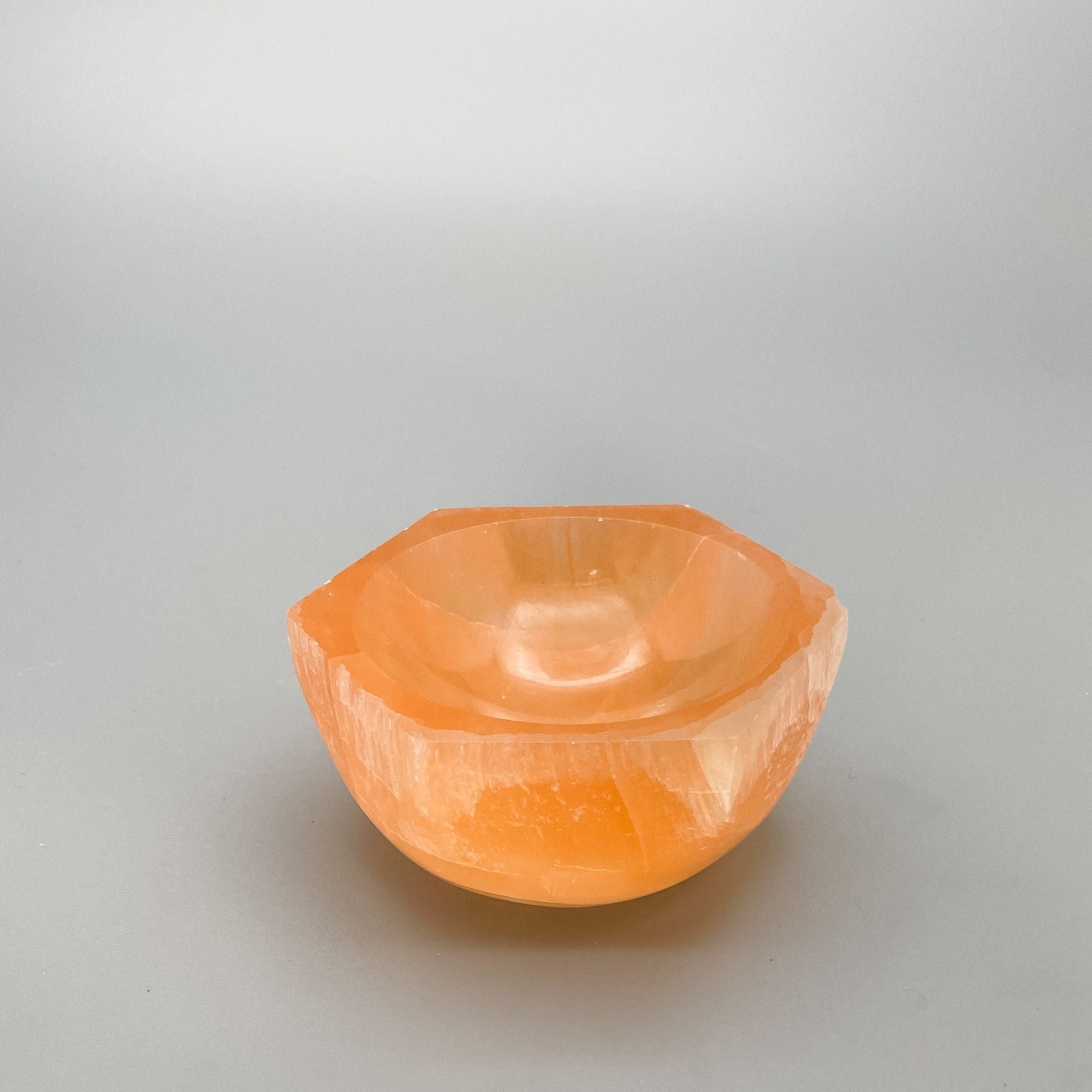 Orange Selenite, Hexagon Bowl