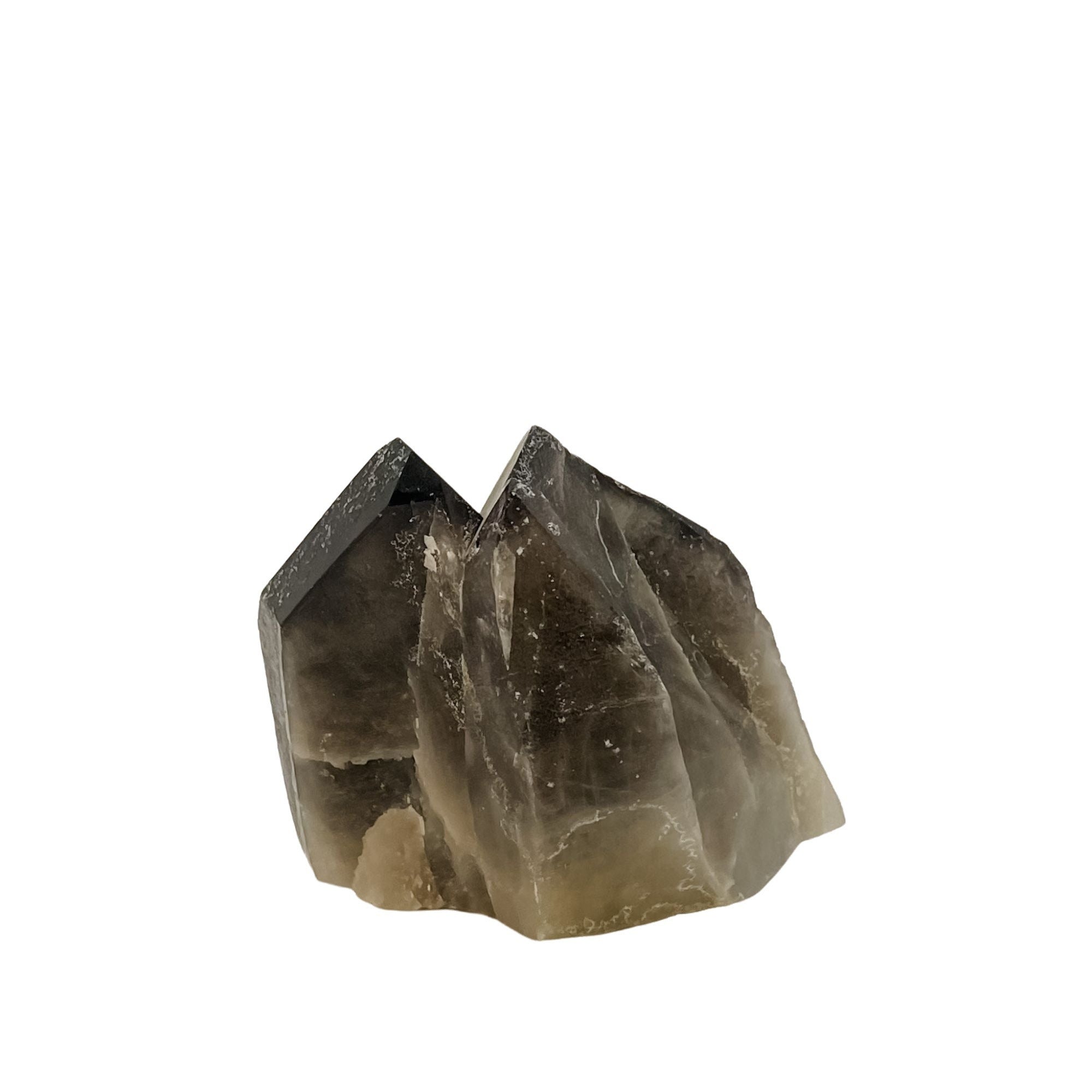 Large Points Smoky Quartz Crystal Cluster