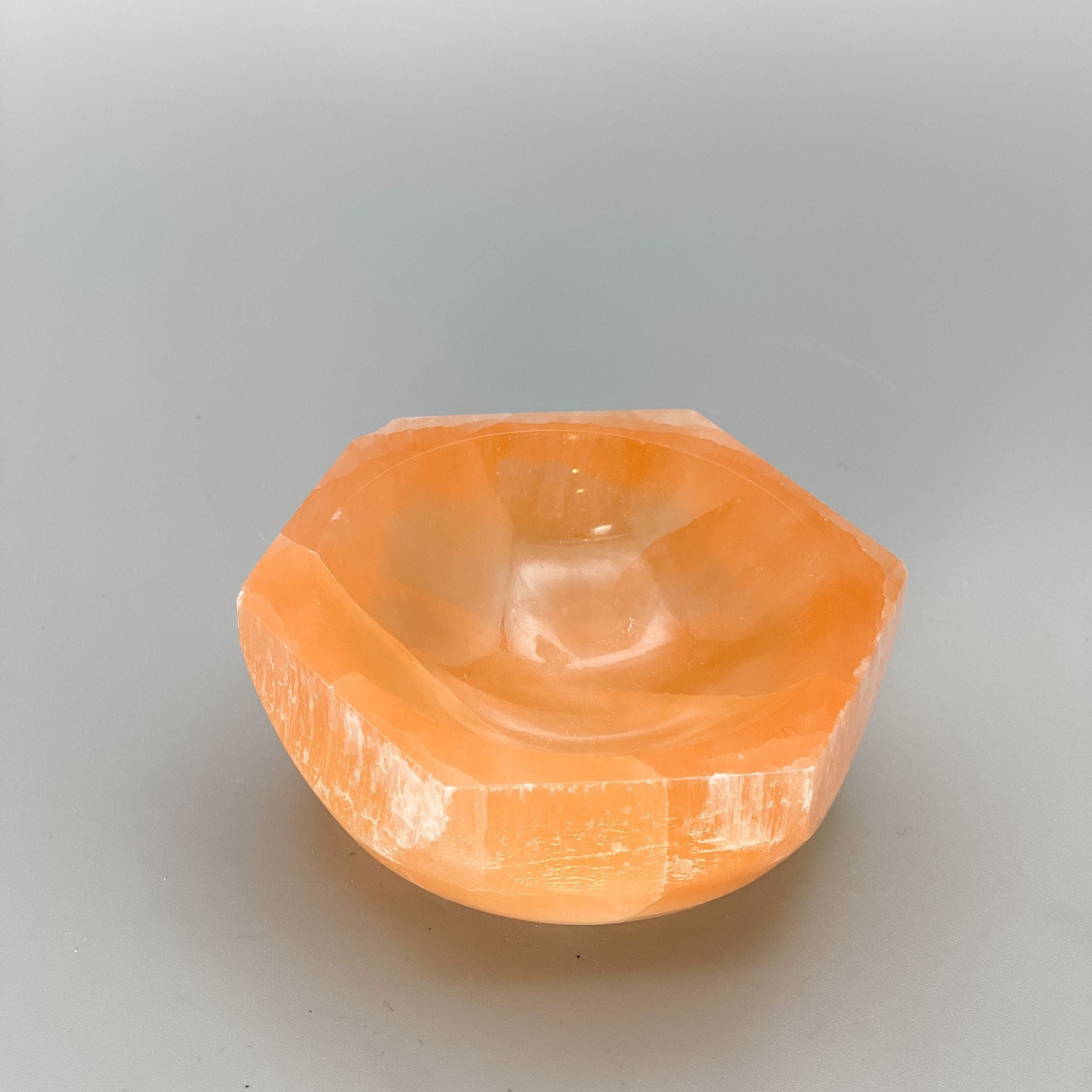 Orange Selenite, Hexagon Bowl