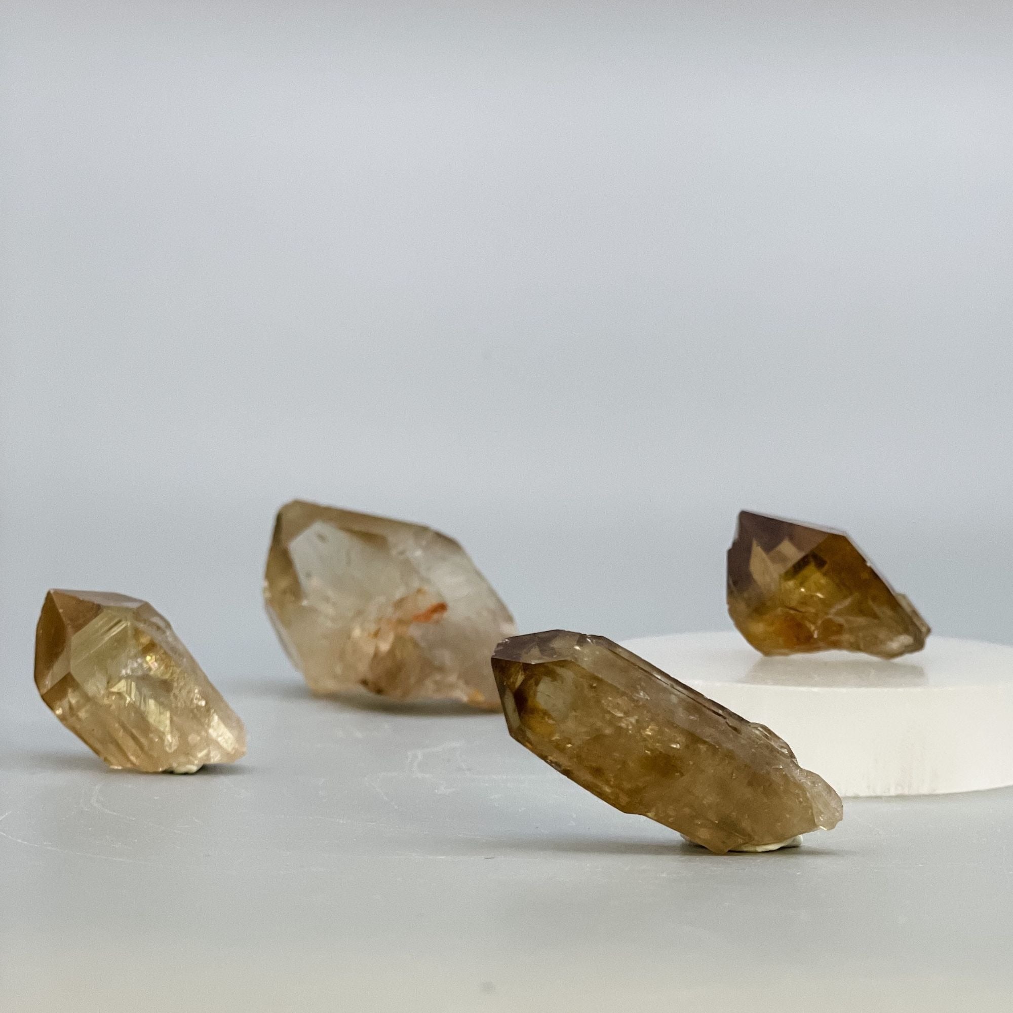 Natural Citrine Point, Rough Kundalini Points