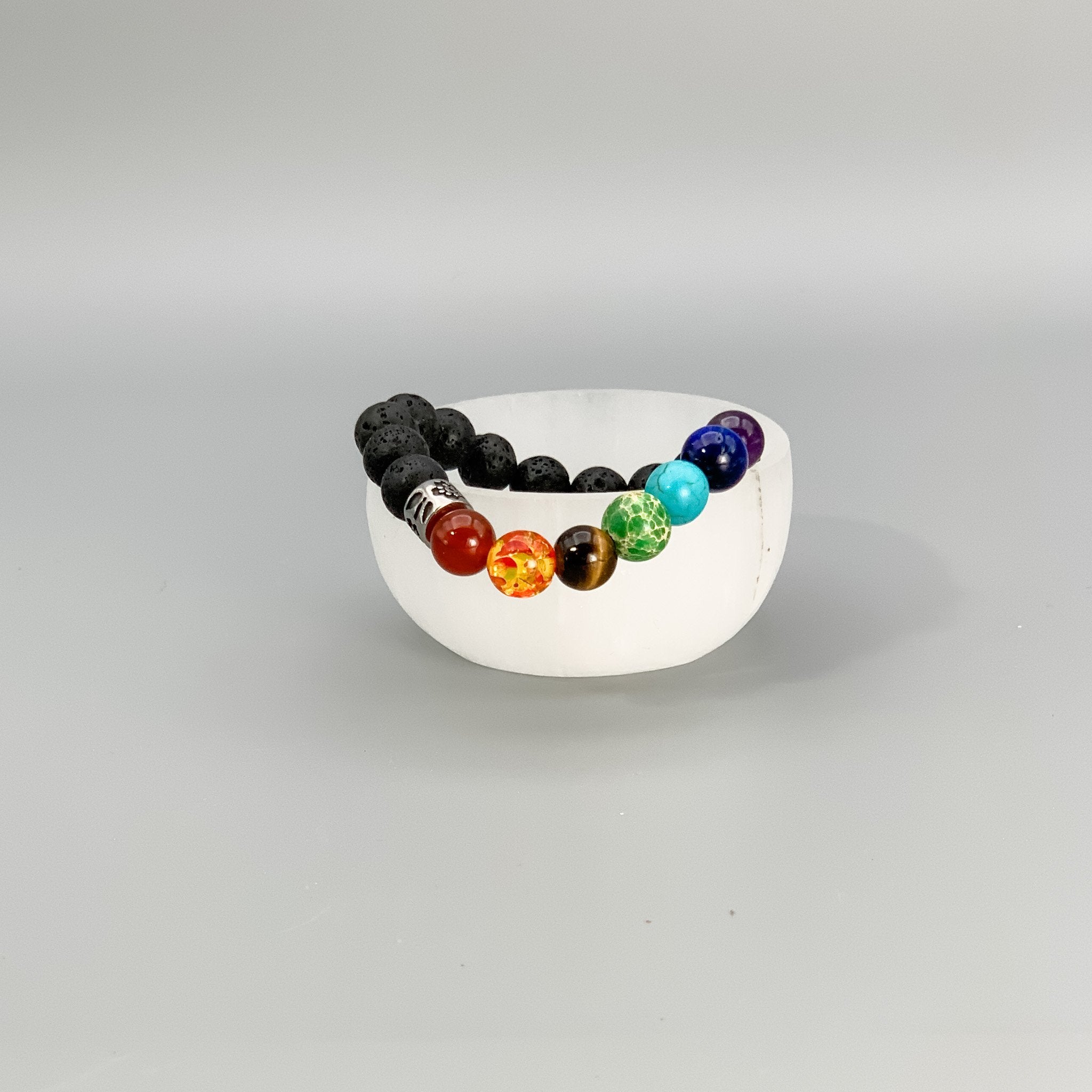 Chakra Bracelet with Lava Stones - INTERIORS IN BALANCE