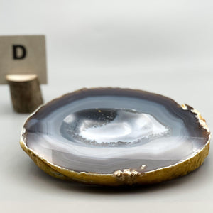 Natural Agate Dish, Blue and Gray (D)