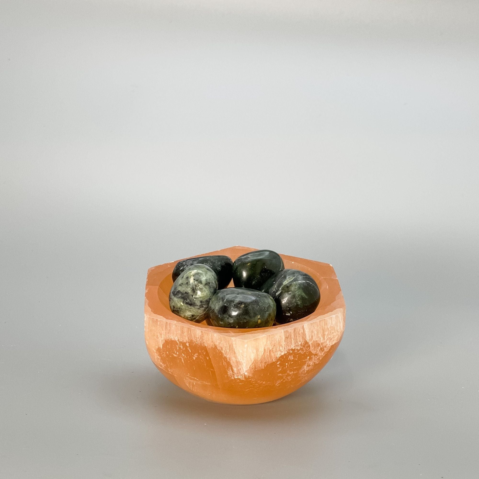 Orange Selenite, Hexagon Bowl