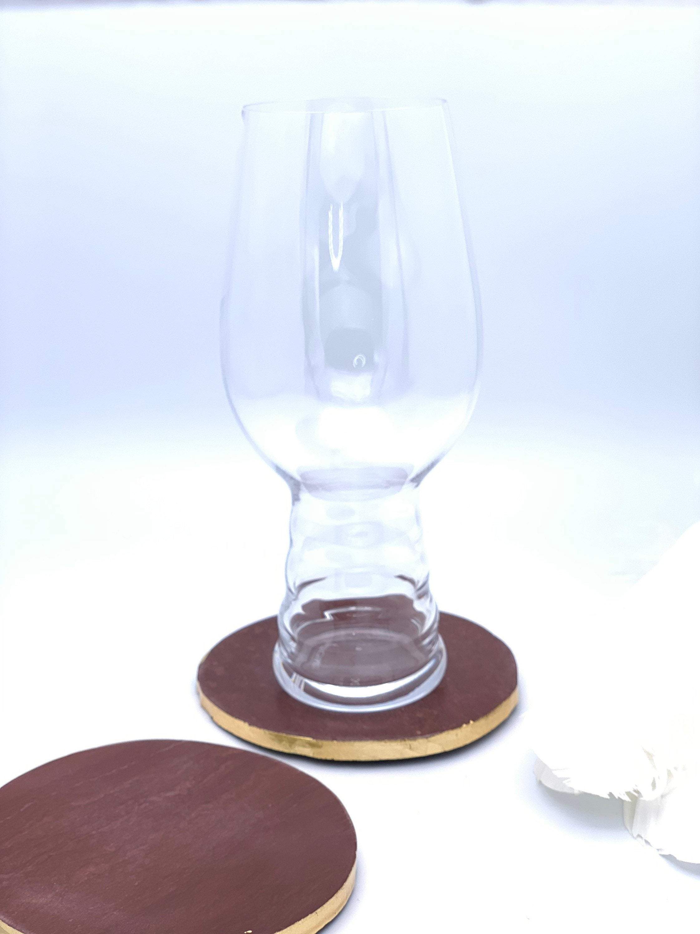 Marble Onyx Brown/Red Coasters - Interiors in Balance