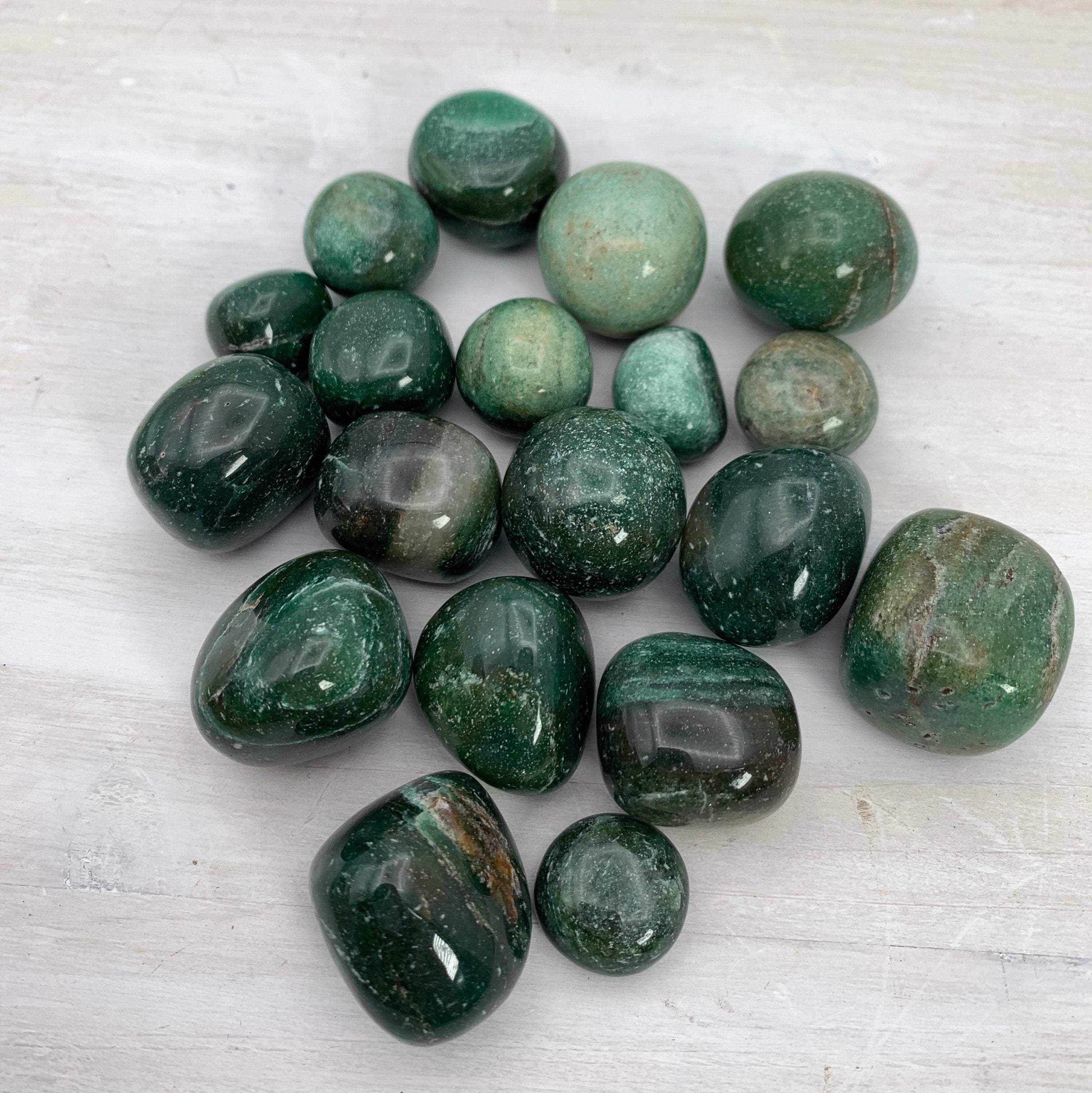 Jade Polished Tumbled Stone (1 Per Order) - Interiors in Balance