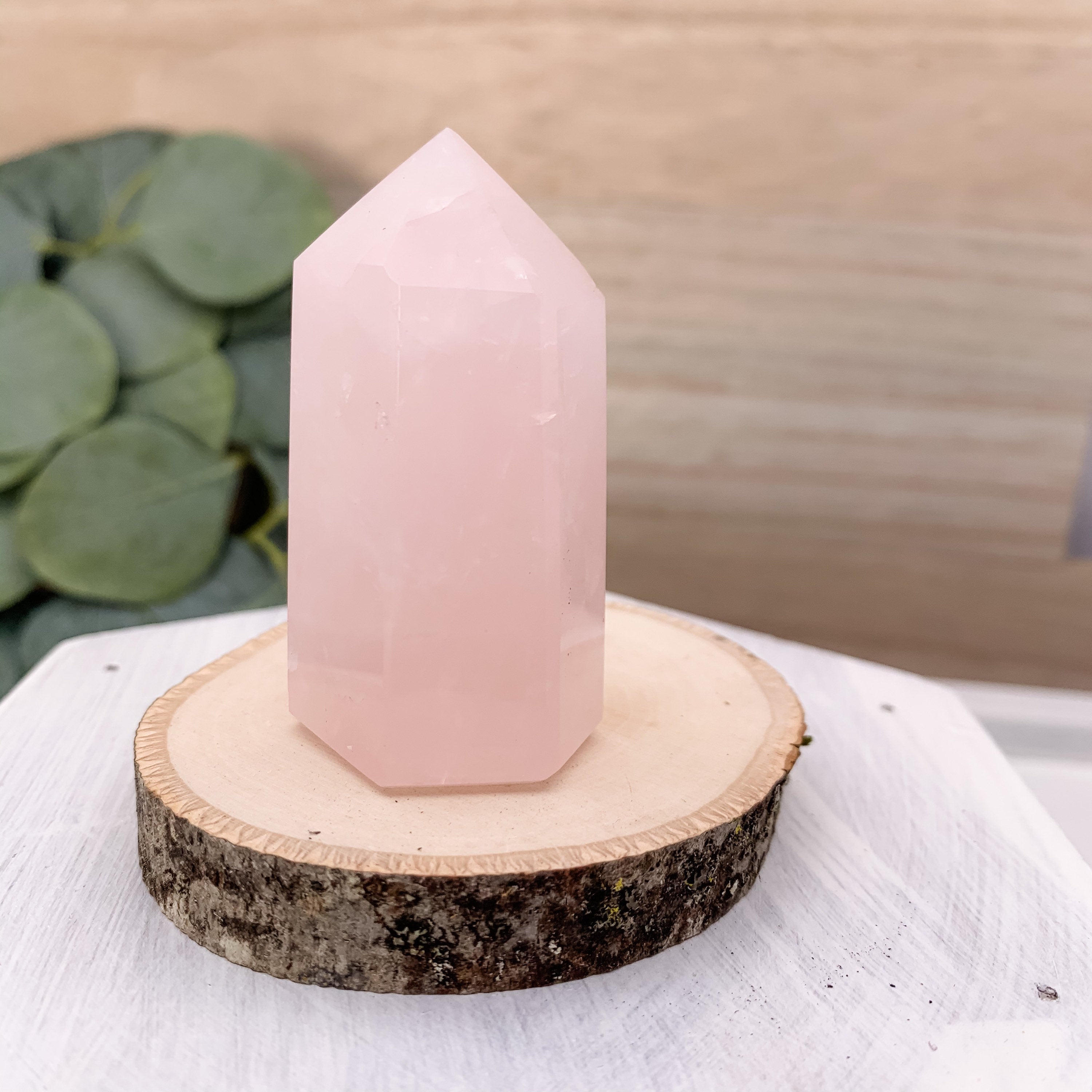 Rose Quartz crystal Tower –