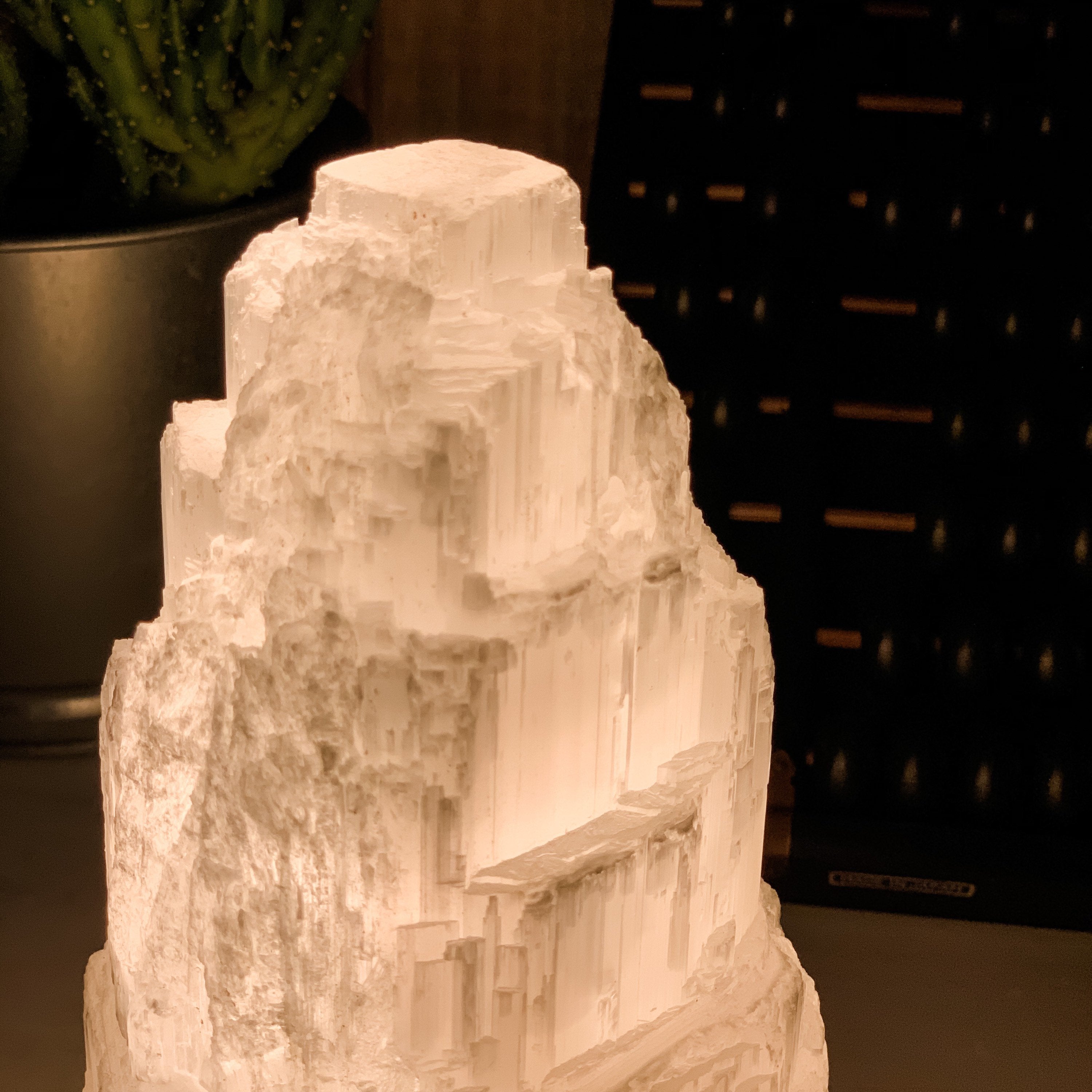 Selenite Skyscraper Tower Lamp - Interiors in Balance