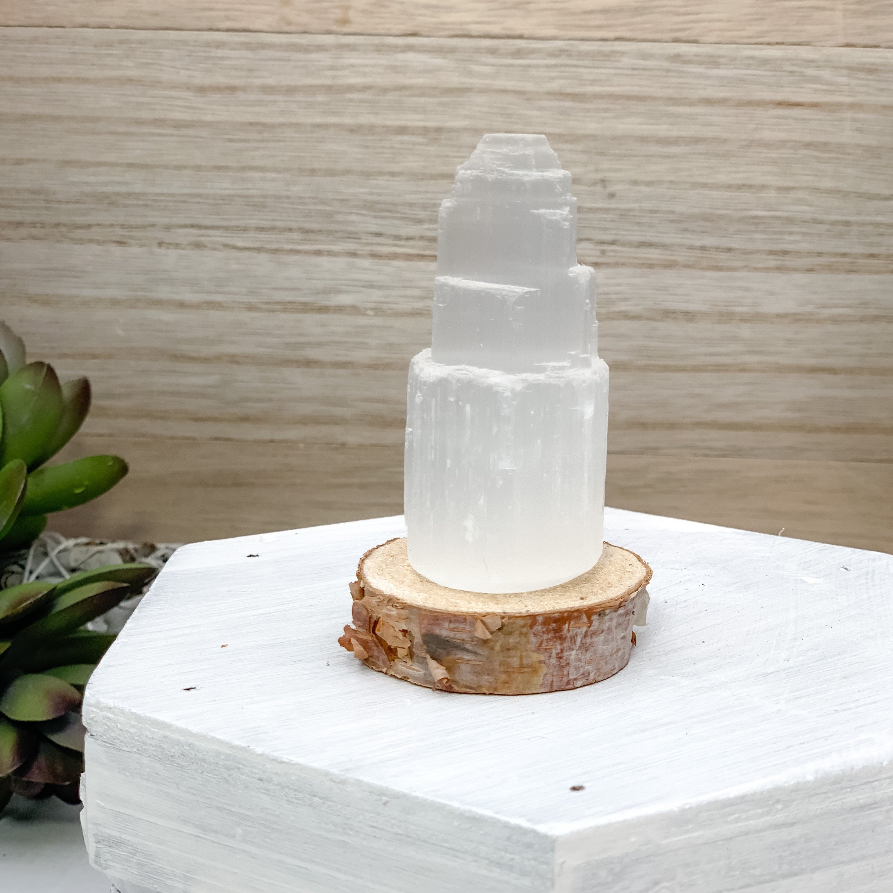 Selenite Moroccan Mini Tower Skyscraper - Interiors in Balance