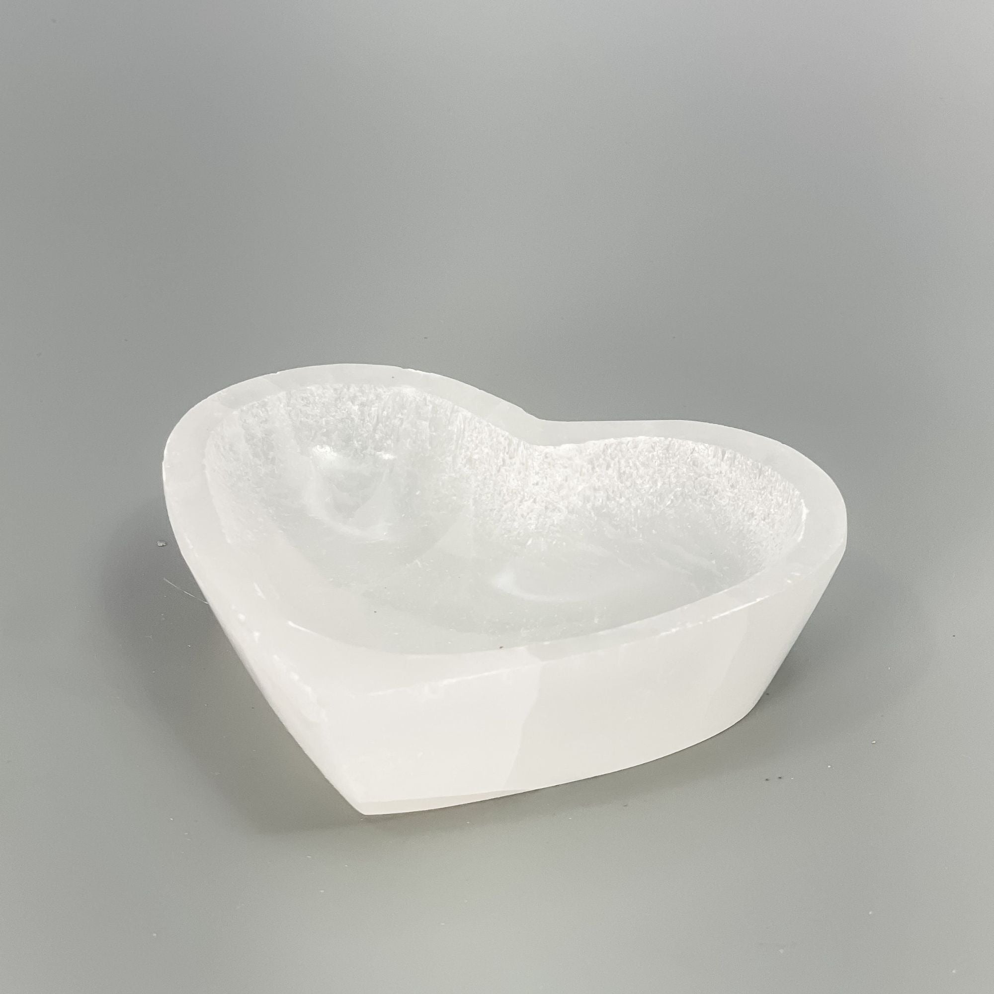 Heart Shaped Selenite Bowl 4" & 6"