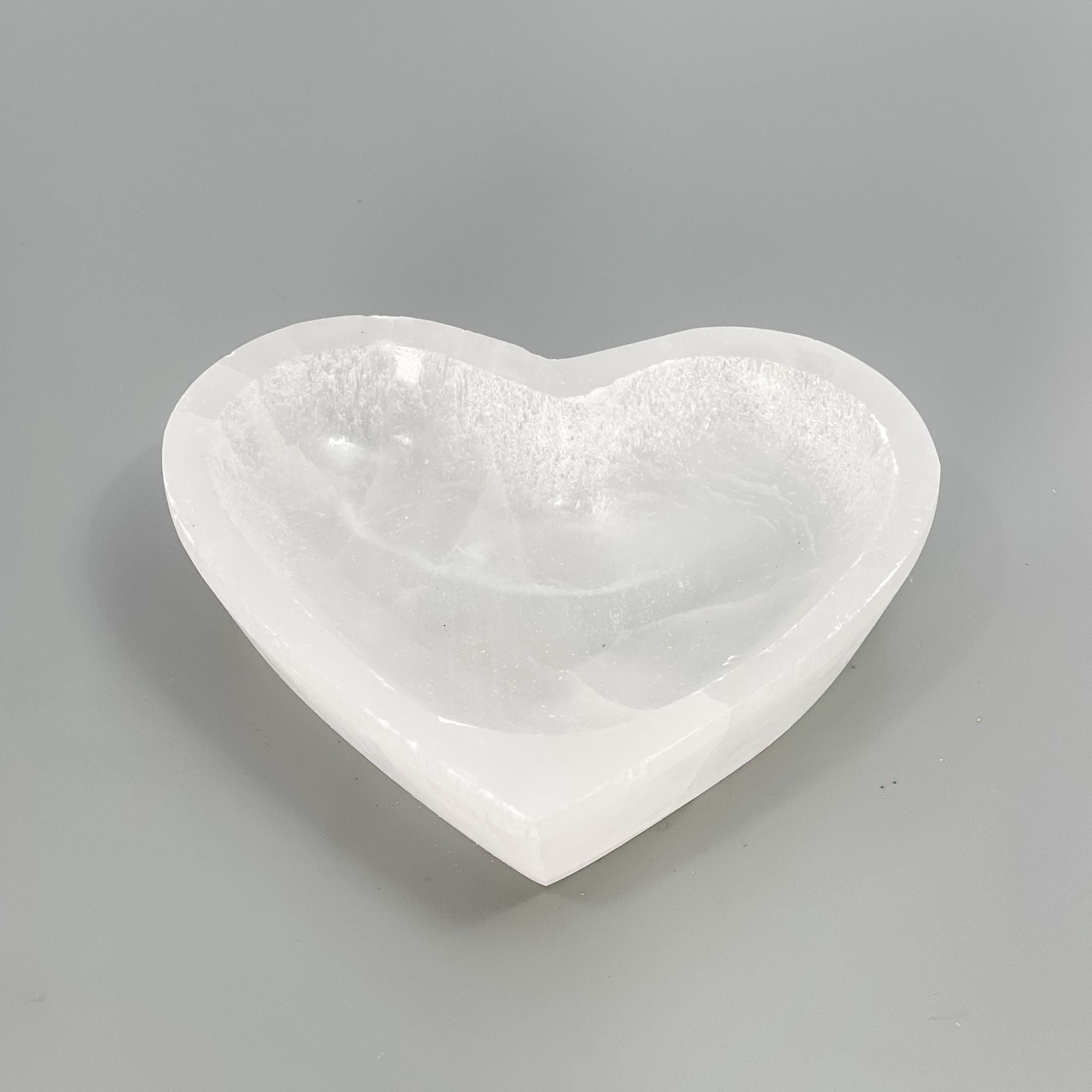 Heart Shaped Selenite Bowl 4" & 6"