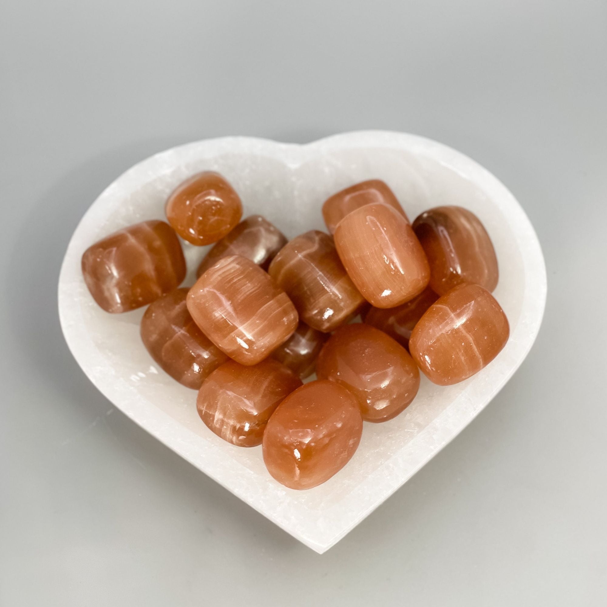 Heart Shaped Selenite Bowl 4" & 6"