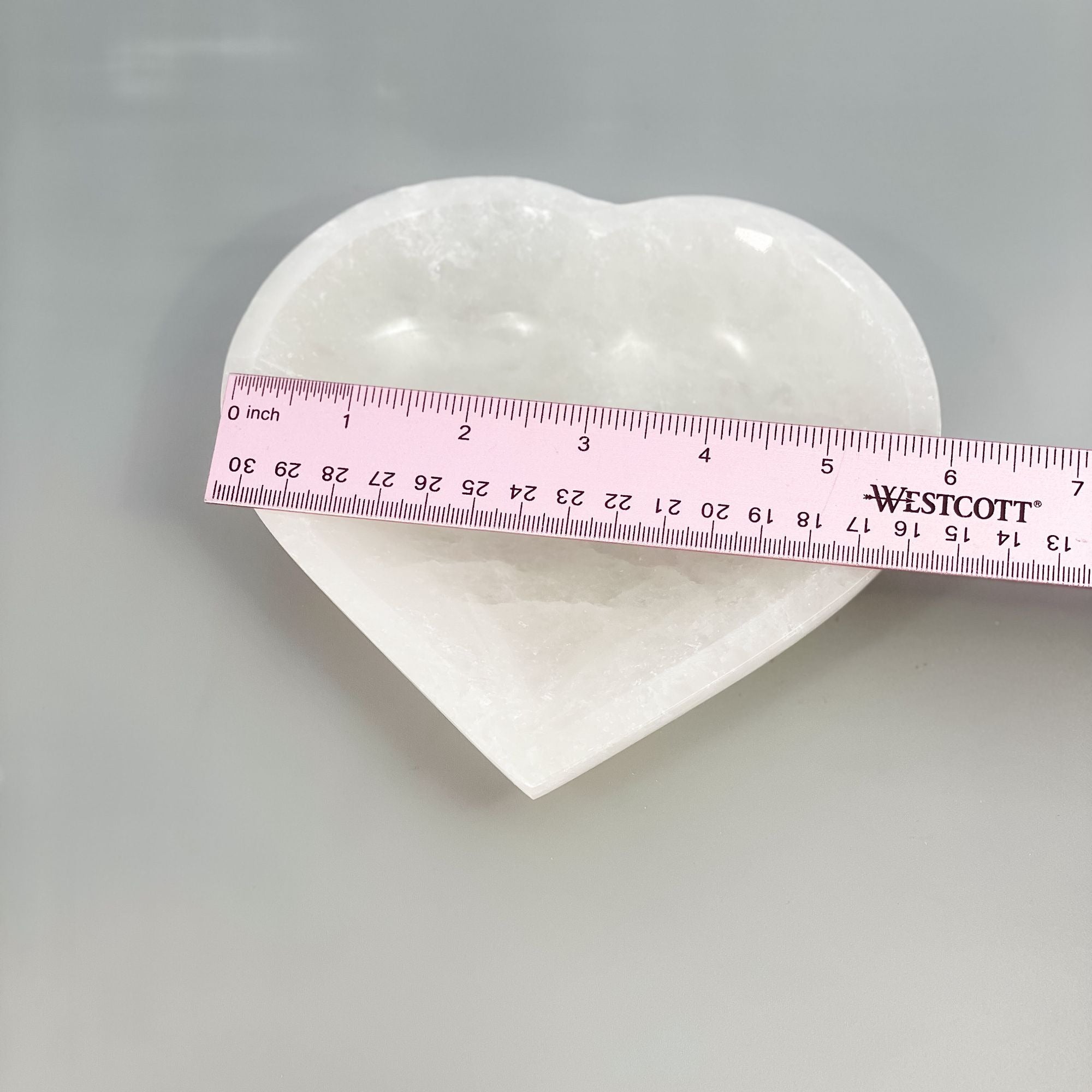 Heart Shaped Selenite Bowl 4" & 6"