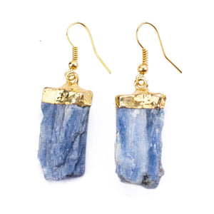 Blue Kyanite Crystal Earrings