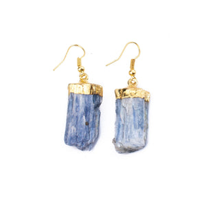 Blue Kyanite Crystal Earrings