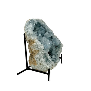 Celestite, Light Blue, Calming Crystal Cluster, Raw, Rough Freeform Stone from Madagascar (2 lbs. 10 oz.)