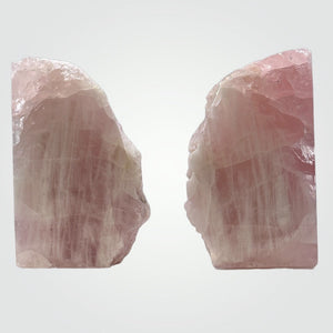 Rose Quartz Bookends, Natural Characteristics, Pink Crystal Bookends, Gift of Love (AP)