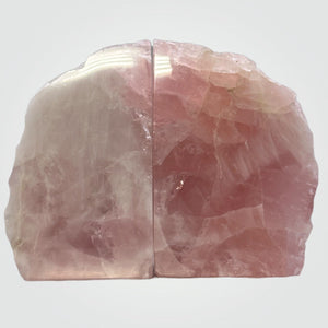 Rose Quartz Bookends, Natural Characteristics, Pink Crystal Bookends, Gift of Love (AP)