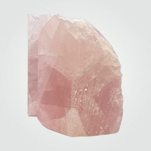 Crystal Bookends, Rose Quartz w/ Natural Characteristics & Black Tourmaline Markings, Weighs Over 5+ lbs. (AO)