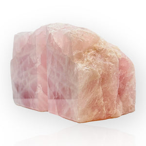 Pink Crystal Bookends, Flawless Natural Rose Quartz Bookends, Boho Luxe, Real Gem Book Ends, Unique, Heavy, Short Bookends, 6+ lbs (LS)