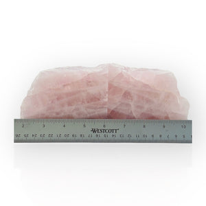 Pink Crystal Bookends, Flawless Natural Rose Quartz Bookends, Boho Luxe, Real Gem Book Ends, Unique, Heavy, Short Bookends, 6+ lbs (LS)