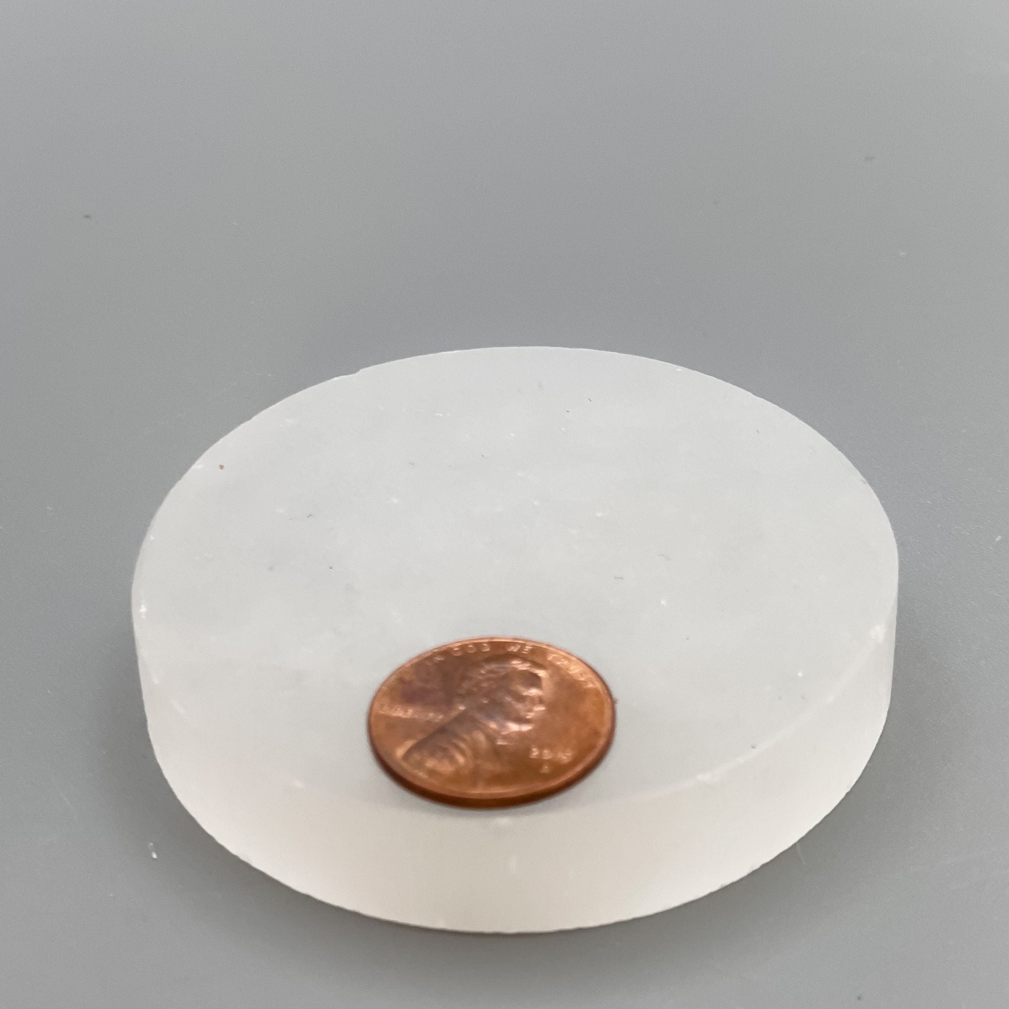 Small Round Selenite Charging Plate 2.5-Inches