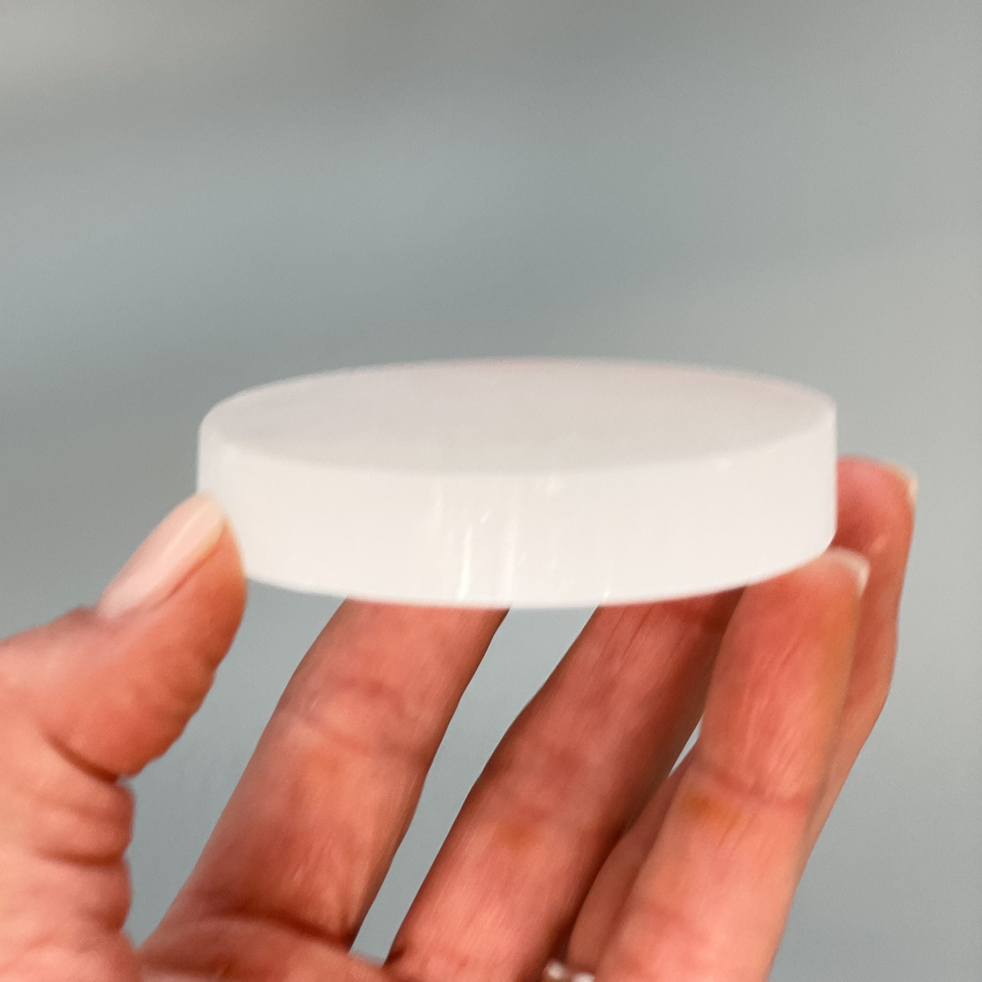 Small Round Selenite Charging Plate 2.5-Inches