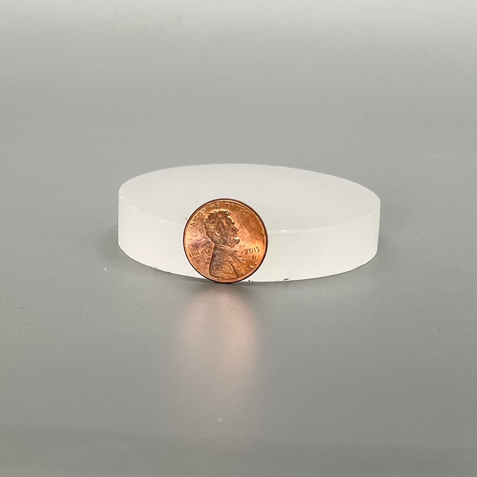 Small Round Selenite Charging Plate 2.5-Inches