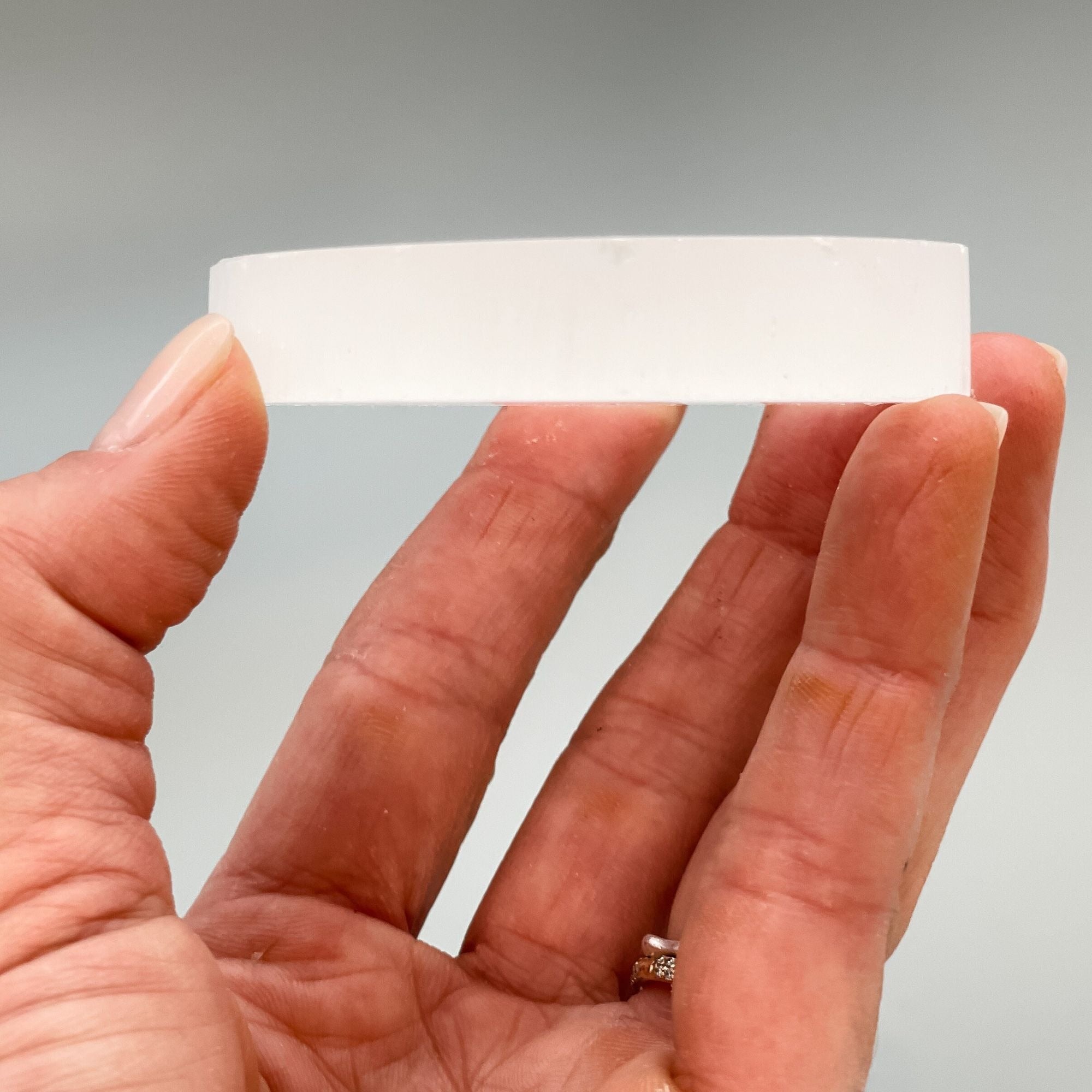 Small Round Selenite Charging Plate 2.5-Inches