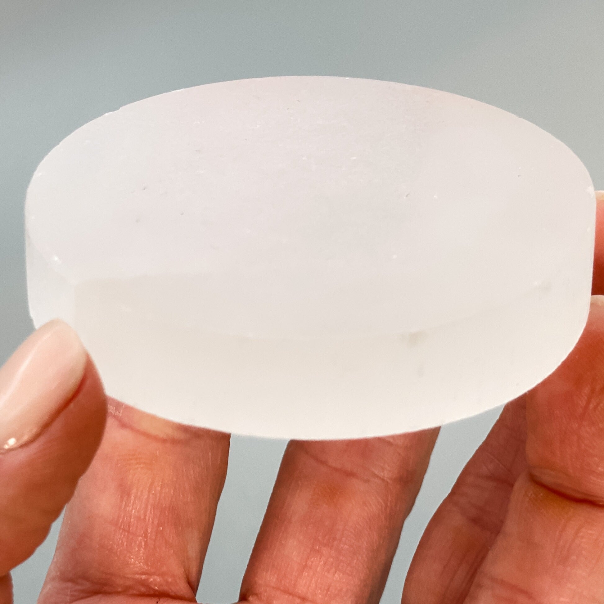 Small Round Selenite Charging Plate 2.5-Inches
