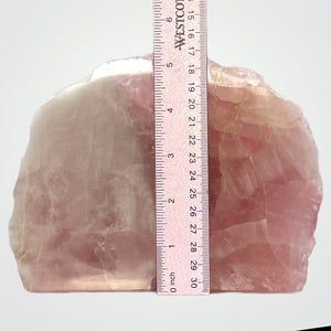 Rose Quartz Bookends, Natural Characteristics, Pink Crystal Bookends, Gift of Love (AP)