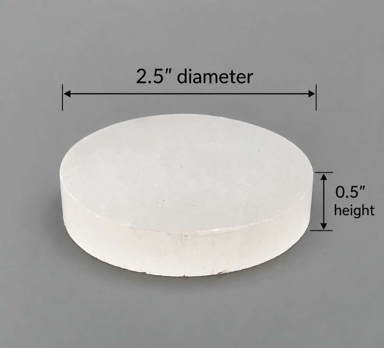 Small Selenite Charging Plate for Crystal Cleansing 2.5-Inches