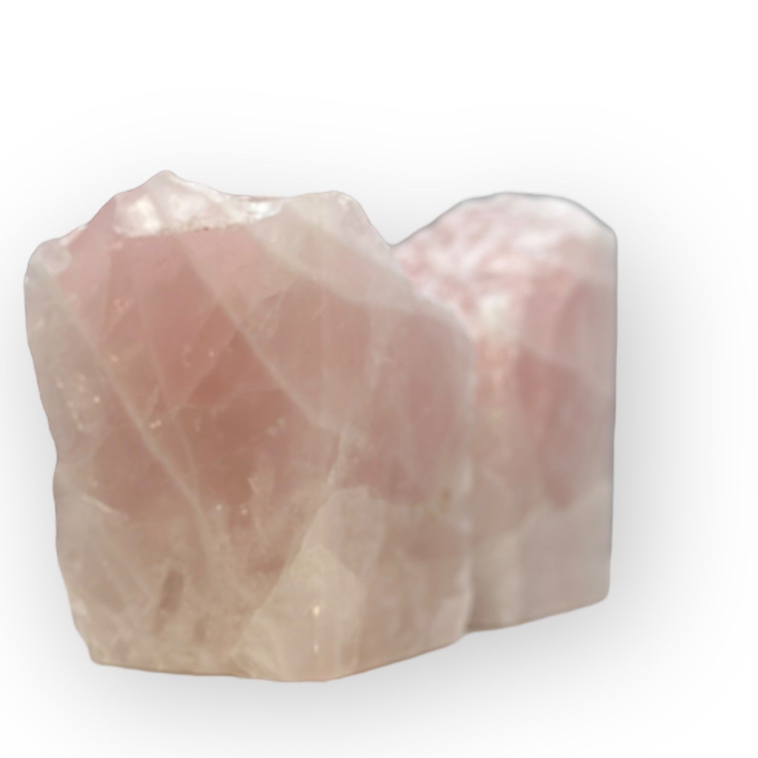 Pink Crystal Bookends, Rose Quartz w/ Natural Characteristics, Heavy Gemstone Book Ends, Love Chakra, Geode Bookends (LD)
