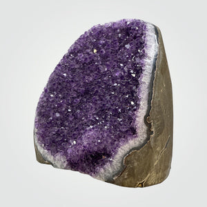 Amethyst Large Flat Base Geode, Dark Purple, Crystal Cluster from Uruguay (AA)