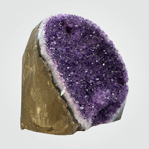 Amethyst Large Flat Base Geode, Dark Purple, Crystal Cluster from Uruguay (AA)