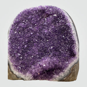 Amethyst Large Flat Base Geode, Dark Purple, Crystal Cluster from Uruguay (AA)