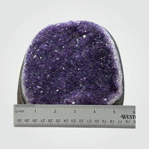 Amethyst Large Flat Base Geode, Dark Purple, Crystal Cluster from Uruguay (AA)