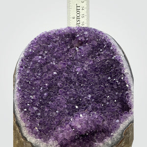 Amethyst Large Flat Base Geode, Dark Purple, Crystal Cluster from Uruguay (AA)