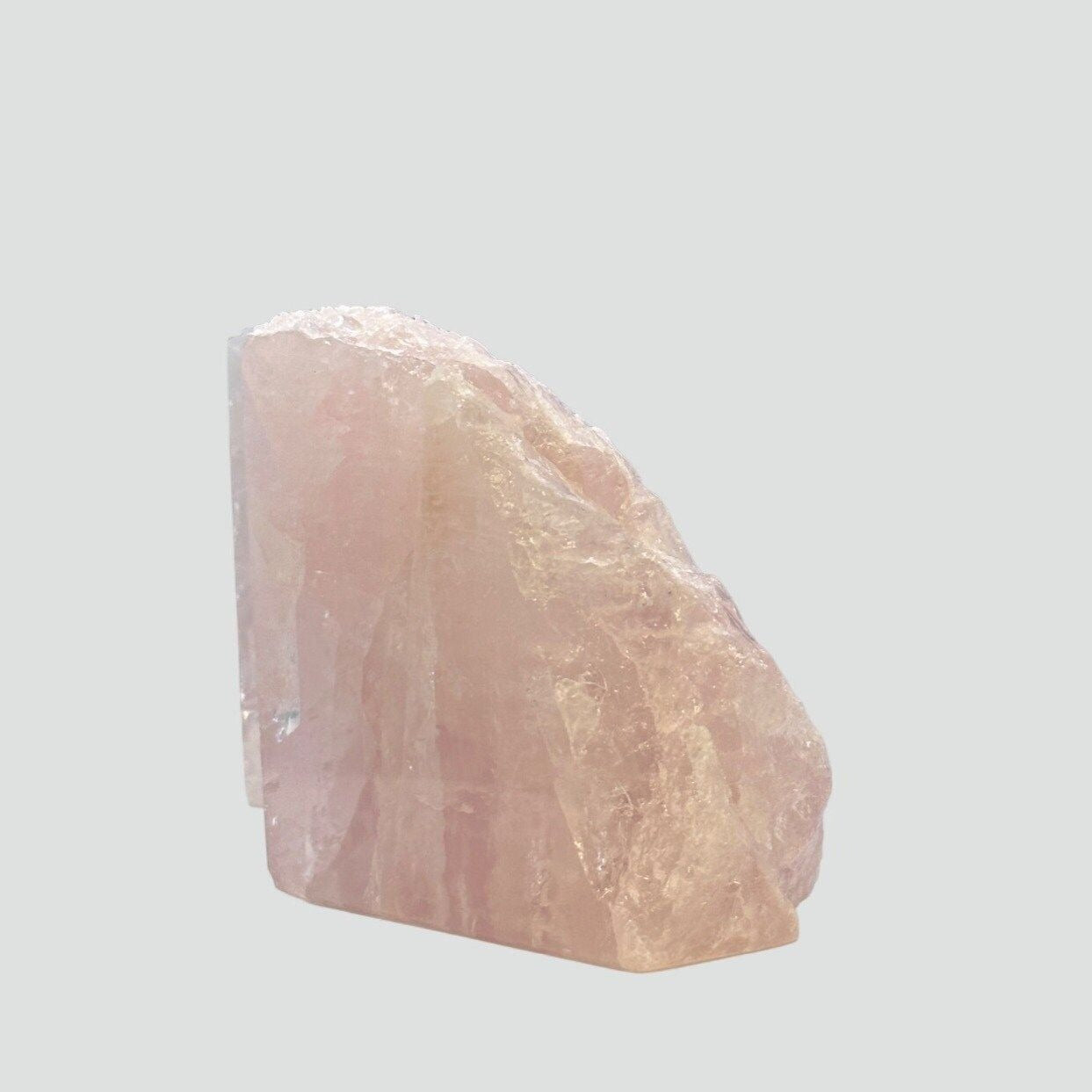 Crystal Bookends, Rose Quartz w/ Natural Characteristics, Pink Crystal Bookends (Weighs 4+ lbs.) AB