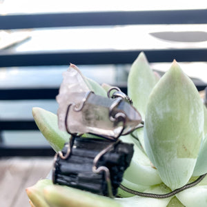 Smoky Quartz and Black Tourmaline Necklace