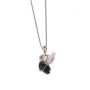 Smoky Quartz and Black Tourmaline Necklace