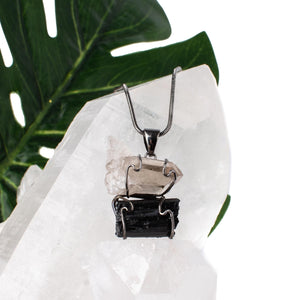 Smoky Quartz and Black Tourmaline Necklace