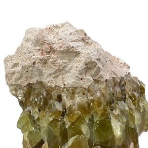 Green Calcite Free Form in its Matrix from Nature