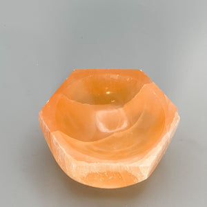 Orange Selenite, Hexagon Bowl