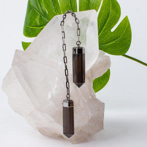 Double Point, Smoky Quartz Necklace