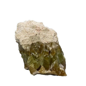 Green Calcite Free Form in its Matrix from Nature