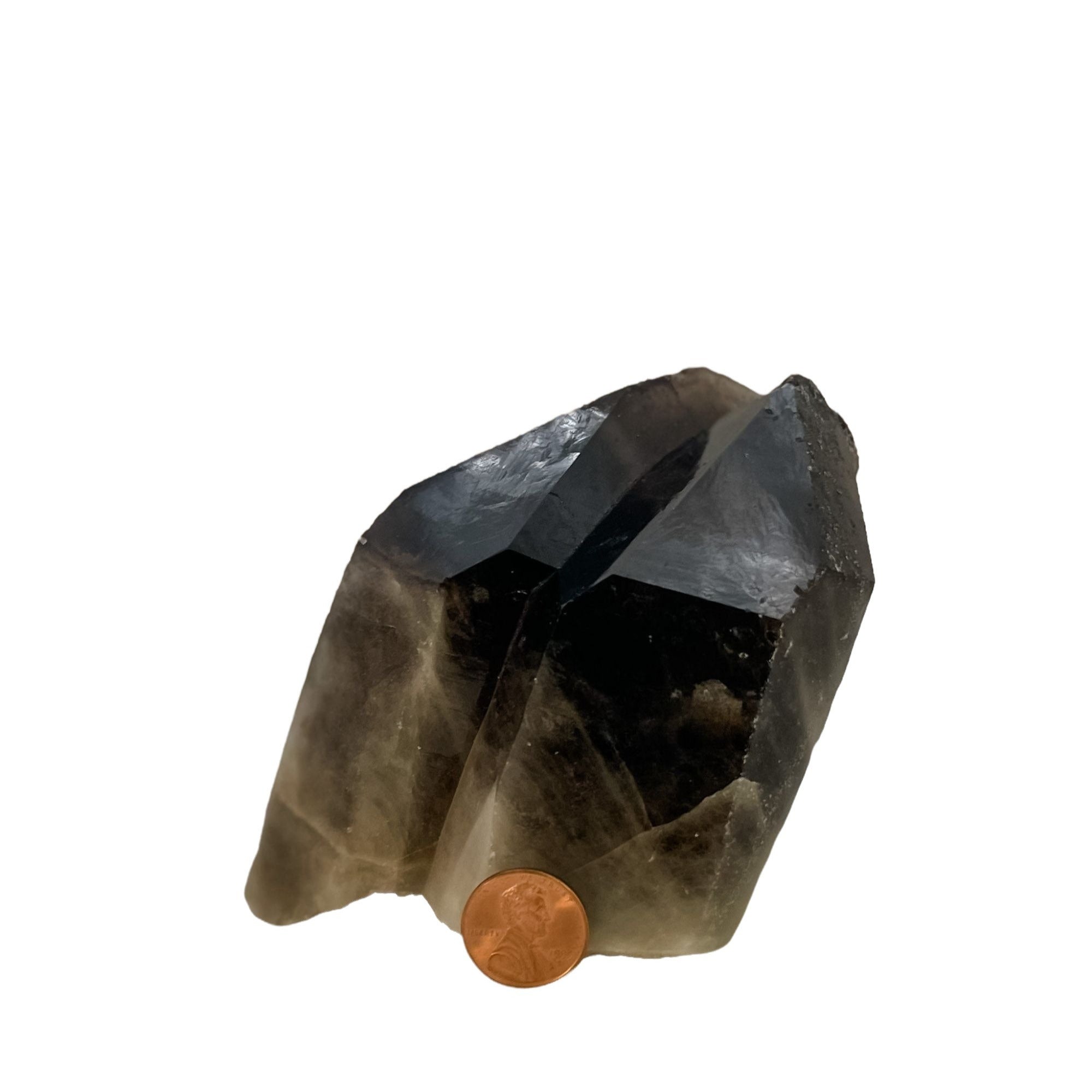 Large Points Smoky Quartz Crystal Cluster