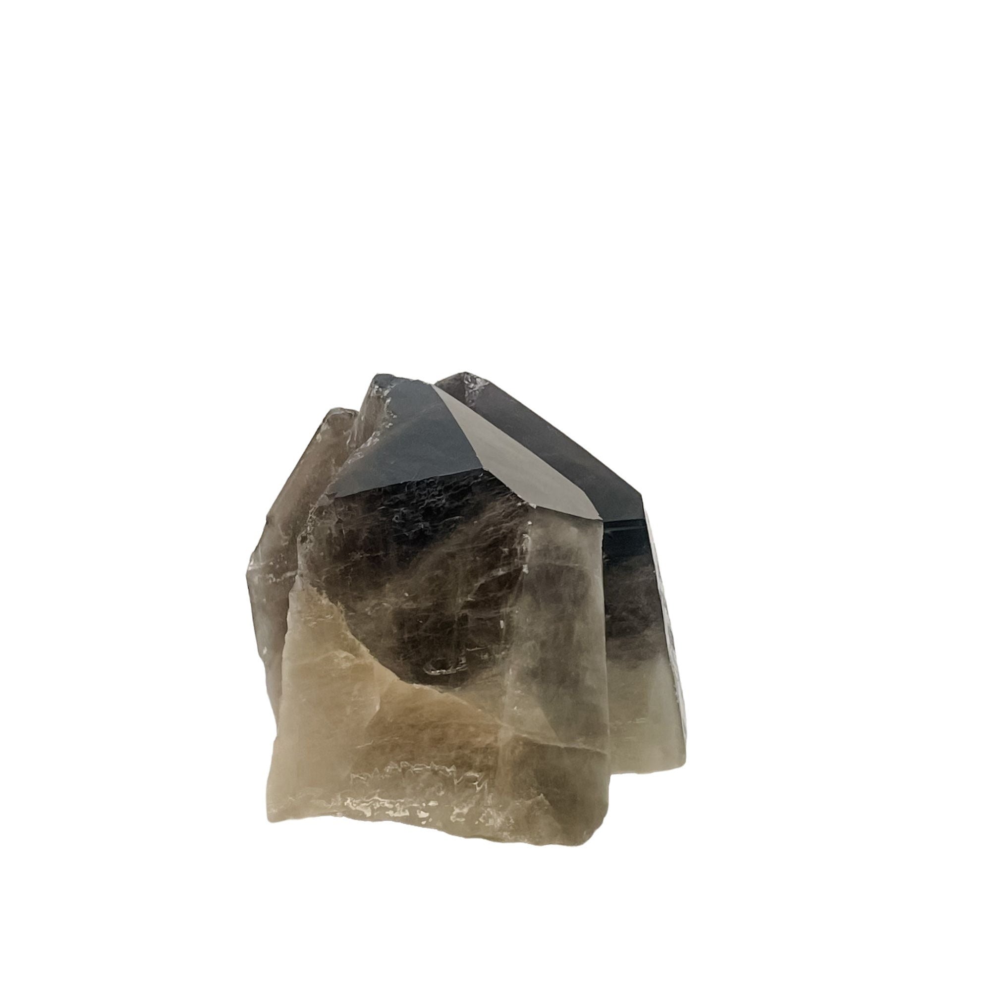 Large Points Smoky Quartz Crystal Cluster